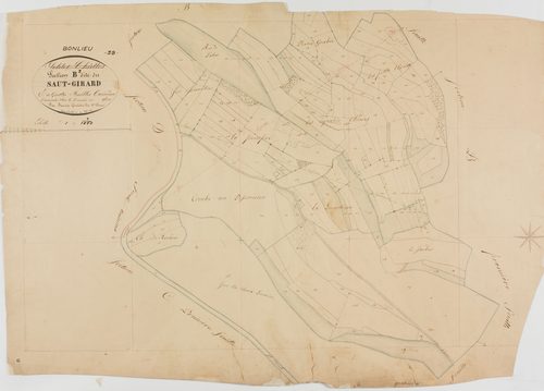 Bonlieu, section B, le Saut Girard, feuille 3.géomètre : Jannin