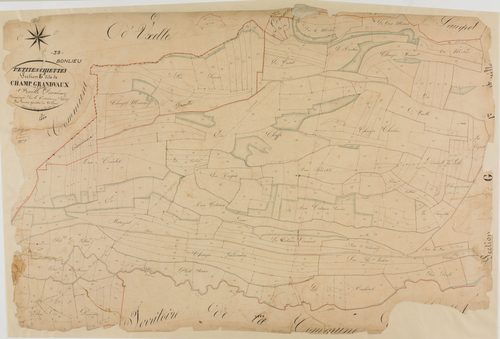 Bonlieu, section G, le Champ Grandvaux, feuille 2.géomètre : Lamare