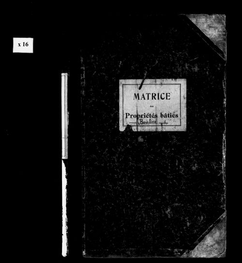Matrice des propriétés bâties.