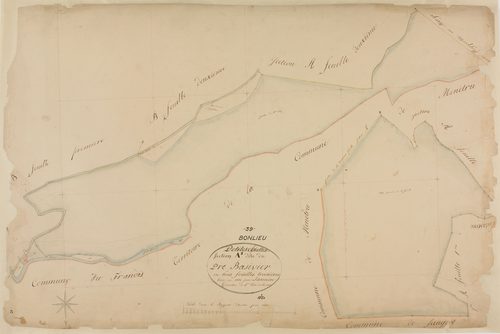 Bonlieu, section A, le Pré Basivier, feuille 3.géomètre : Jannin