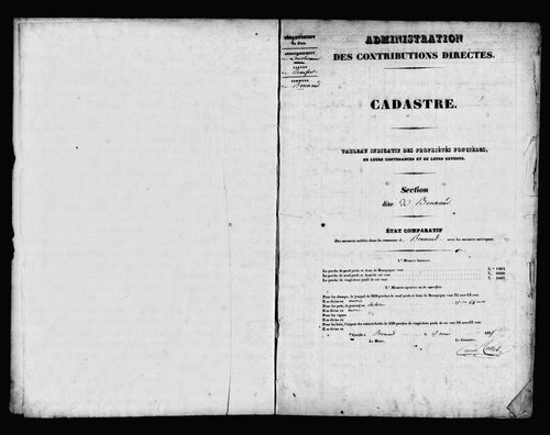 Etat de sections.