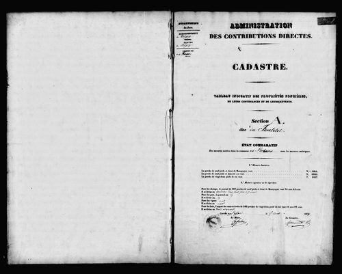 Etat de sections.