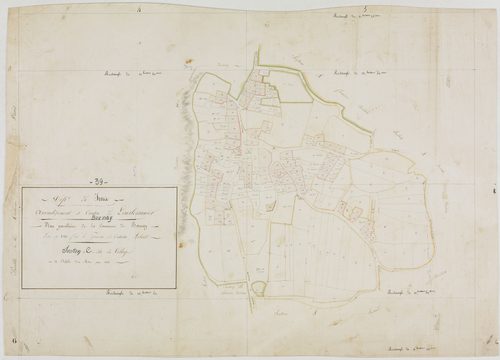 Bornay, section C, le Village, feuille unique.géomètre : Rebour