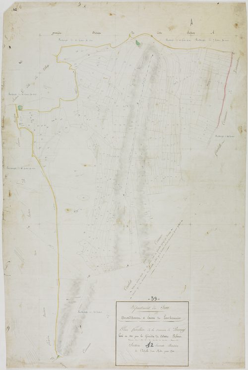 Bornay, section A, feuille 2.géomètre : Rebour