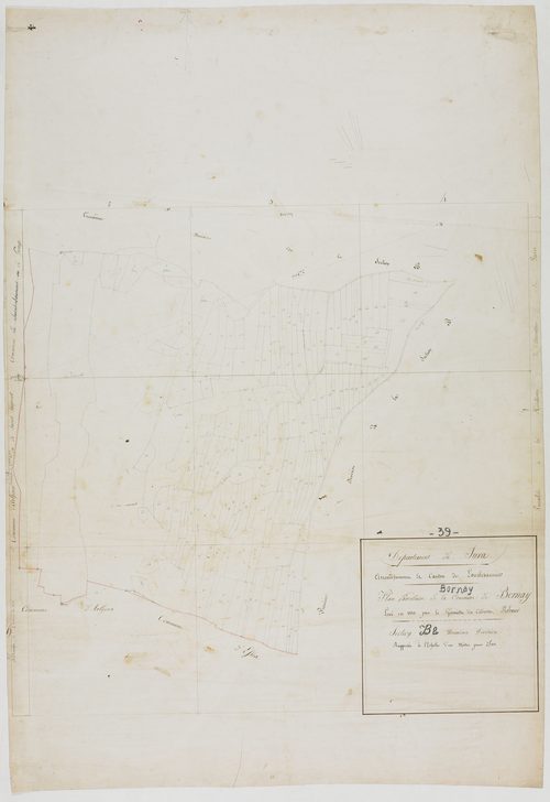 Bornay, section B, feuille 2.géomètre : Rebour