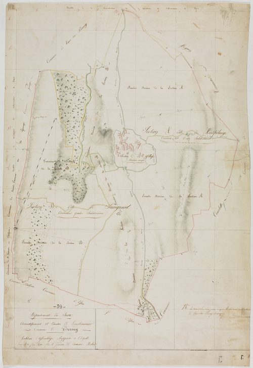 Bornay, tableau d'assemblage.géomètre : Rebour