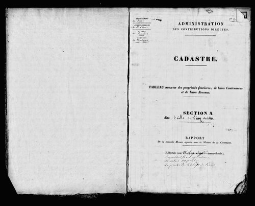 Etat de sections.