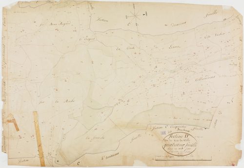 Bouchoux (Les), section D, Très la Ville, feuille 4.géomètre : Berthet
