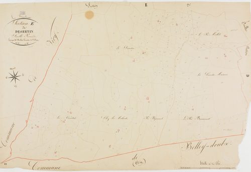 Bouchoux (Les), section E, Desertin, feuille 2.géomètre : Berthet