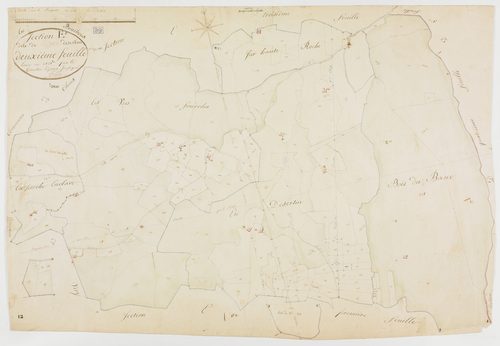 Bouchoux (Les), section E, Desertin, feuille 2 (double).géomètre : Berthet