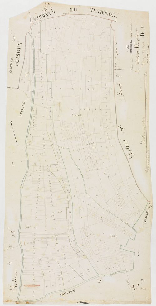 Bourcia, section D, Civria, feuille 1 [1820-1822]géomètre : Laplace