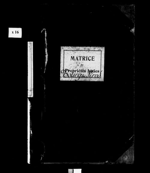 Matrice des propriétés bâties.