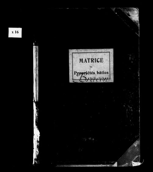 Matrice des propriétés bâties.