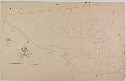 Bracon, section A, le Village, feuille 2.