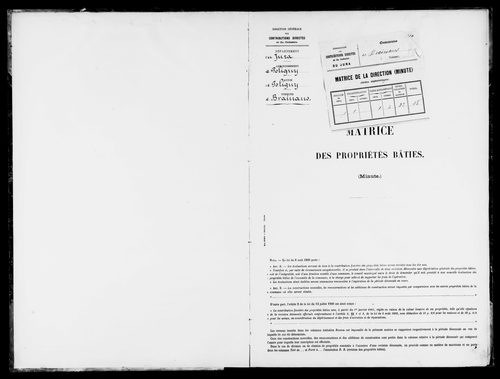 Matrice des propriétés bâties.