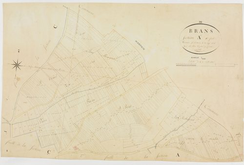 Brans, section A, feuille 1.géomètre : Petite
