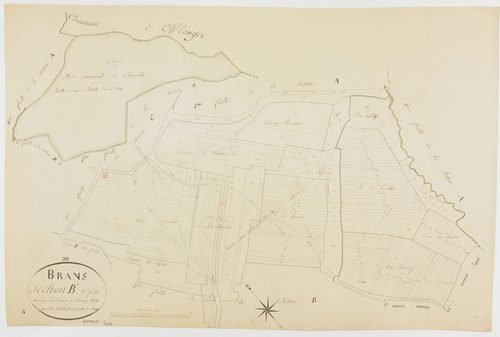 Brans, section B, feuille 1.géomètre : Sauldubois