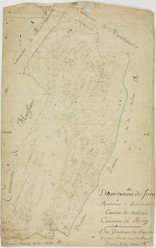 Bréry, section A, feuille 1 [1808] géomètre : [Lebeaud]