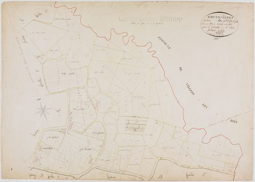 Bretenières, section A, les Prés, feuille 1.géomètre : Billet