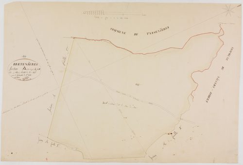 Bretenières, section A, les Prés, feuille 4.géomètre : Billet