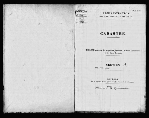 Etat de sections.