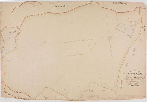 Bretenières, section B, le Midy, feuille 3.géomètre : Billet