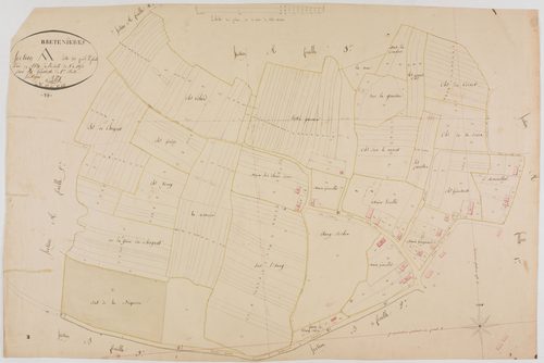 Bretenières, section A, les Prés, feuille 2.géomètre : Billet