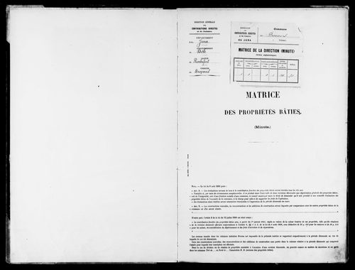 Matrice des propriétés bâties.