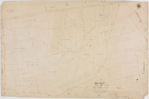 Brevans, section B, le Village, feuille 1.géomètre : Rosset fils