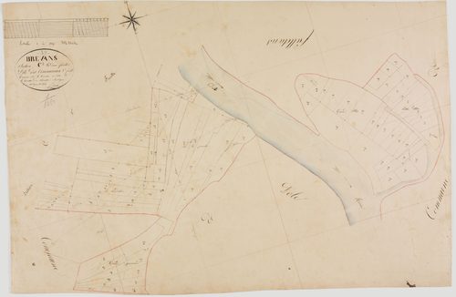 Brevans, section C, les Communaux, feuille 2.géomètre : Rosset aîné