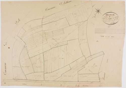 Brevans, section A, les Ruppes, feuille 2.géomètre : Rosset aîné
