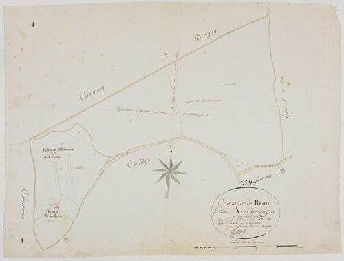 Briod, section A, Chassaigne, feuille 1.géomètre : E.F. Prost