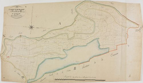Broissia, section B, Chatelard, feuille 3.géomètre : Félix et Jannin