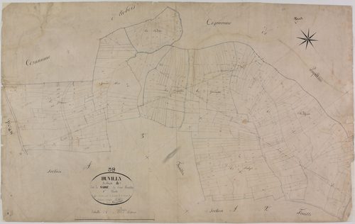 Buvilly, section A, Sarre, feuille 1.