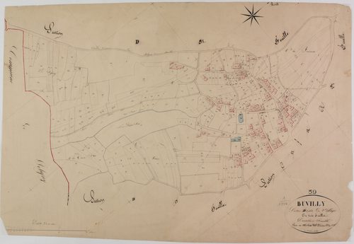Buvilly, section D, le Village, feuille 2.
