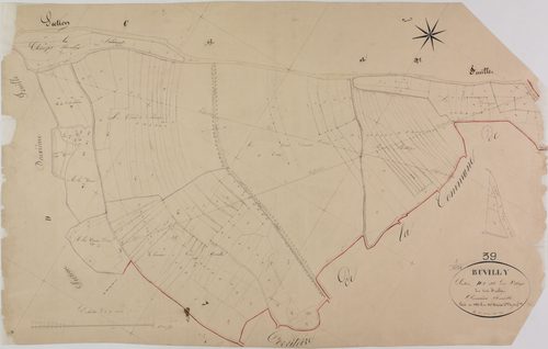 Buvilly, section D, le Village, feuille 1.