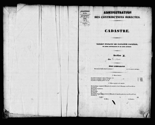 Etat de sections.