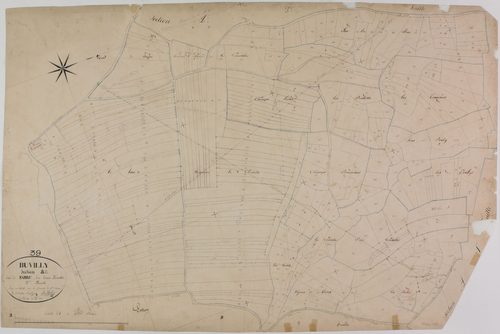 Buvilly, section A, Sarre, feuille 2.
