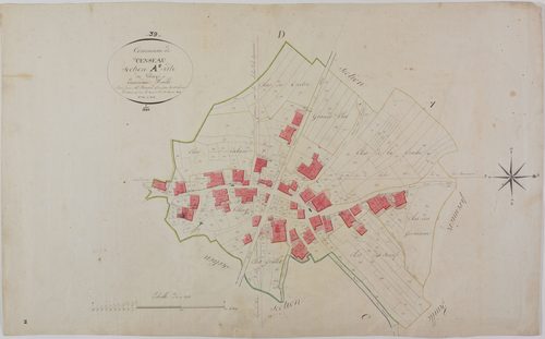 Censeau, section A, le Village, feuille 2.