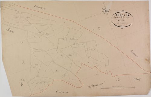 Cernans, section B, le Sud, feuille 4.