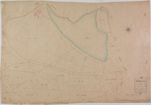 Cernans, section A, le Nord, feuille 3.