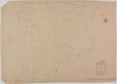 Cernans, section A, le Nord, feuille 5.