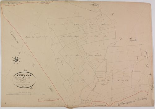 Cernans, section B, le Sud, feuille 2.