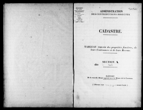 Etat de sections.