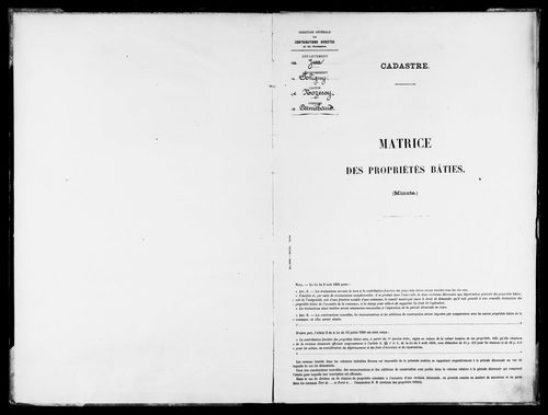Matrice des propriétés bâties.