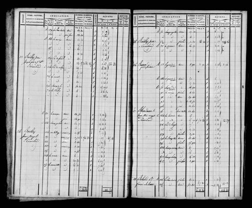 Etat de sections et matrice foncière.