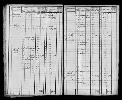 Etat de sections et matrice foncière.