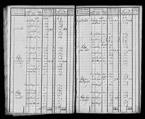 Etat de sections et matrice foncière.