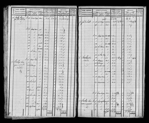 Etat de sections et matrice foncière.