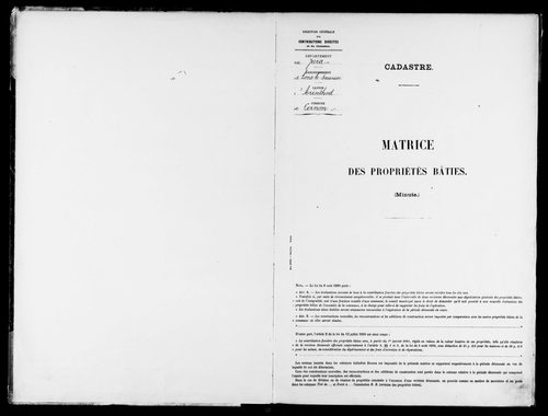 Matrice des propriétés bâties.